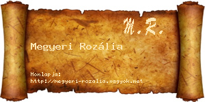 Megyeri Rozália névjegykártya