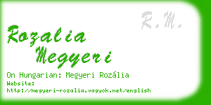 rozalia megyeri business card